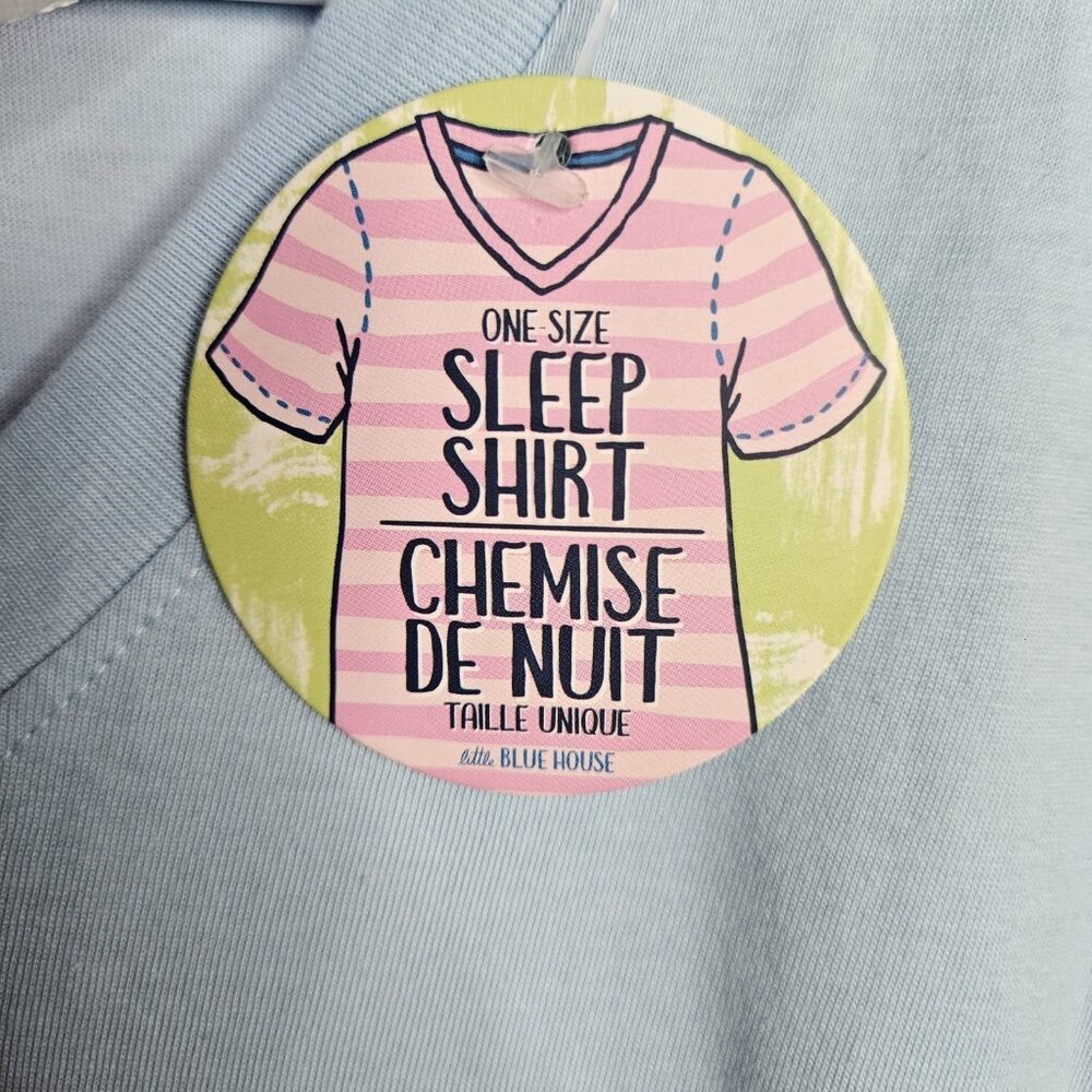 Little Blue House Women's Graphic Short Sleeve Sleepshirt One Size NEW - Picture 8 of 9